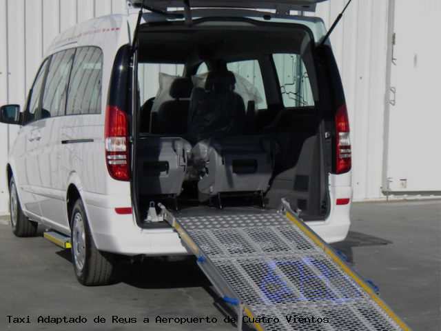 Taxi accesible de Aeropuerto de Cuatro Vientos a Reus